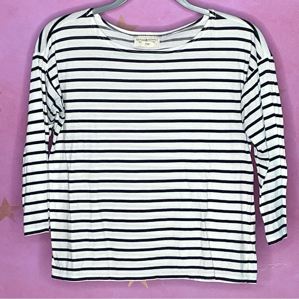 Ralph Lauren Denim & Supply Striped Henley Top Women’s Size Medium